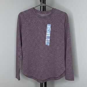 MEMBERS MARK SOFT HEATHER SEMI-FITTED ACTIVEWEAR ATHLETIC ATHLEISURE TOP LARGE